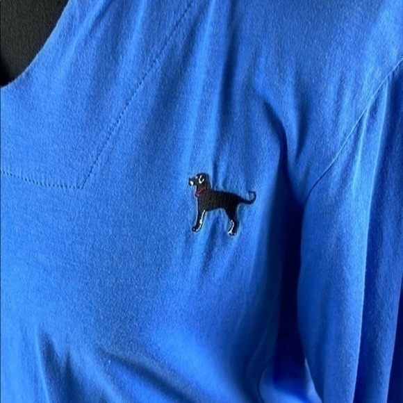 Black Dog blue hood tunic 2/3 length sleeve top S - Picture 4 of 8